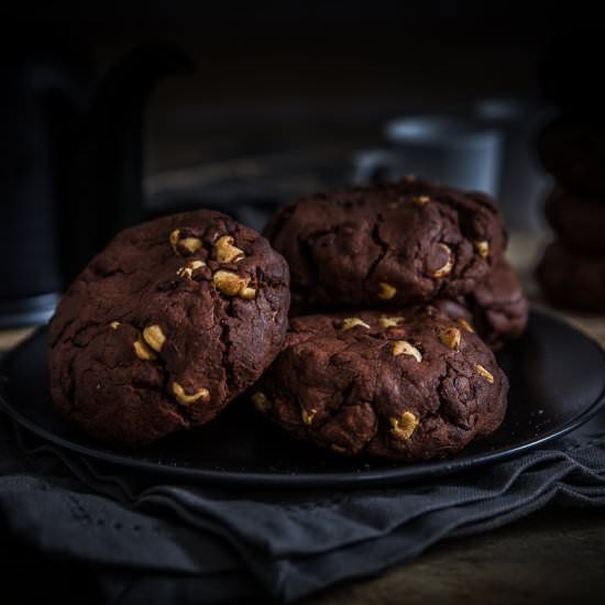 Chocolate Cookies w/ Peanut Butter