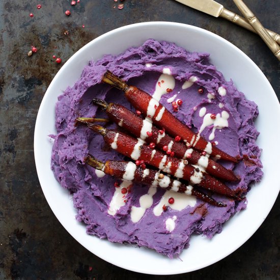 Mashed Sweet Potatoes with Carrots