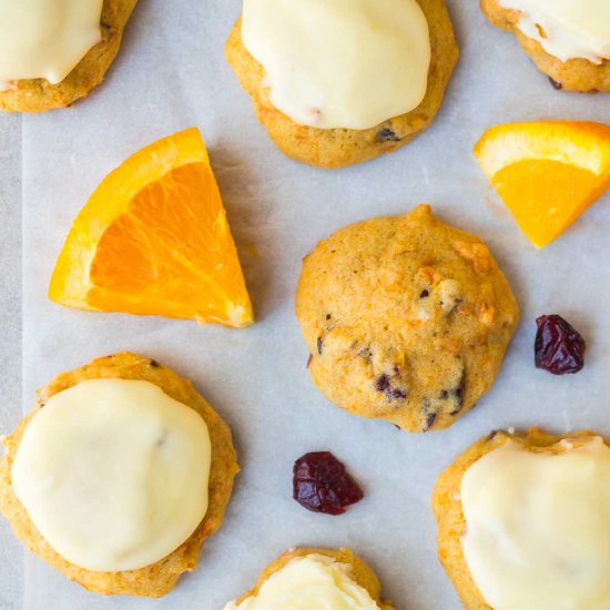 Frosted Cranberry Orange Cookies