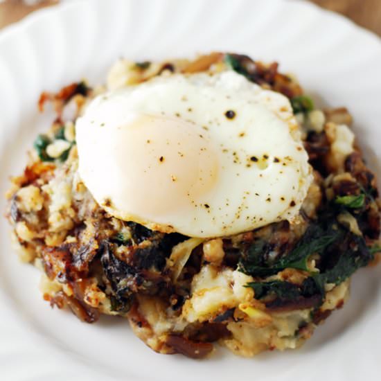 Leftover Mashed Potato Cheesy Hash