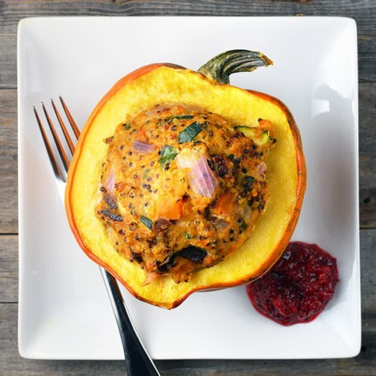 Turkey and Quinoa Stuffed Squash