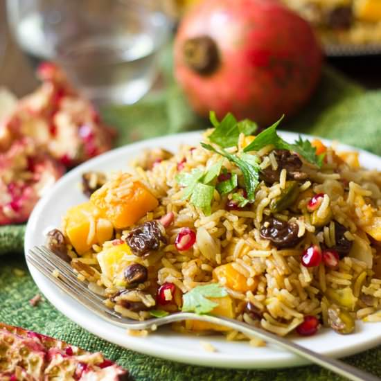 Butternut Squash Jeweled Rice