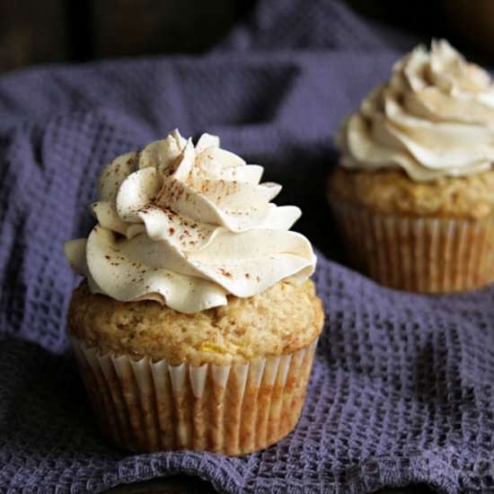 Pumpkin Muffins with Frosting