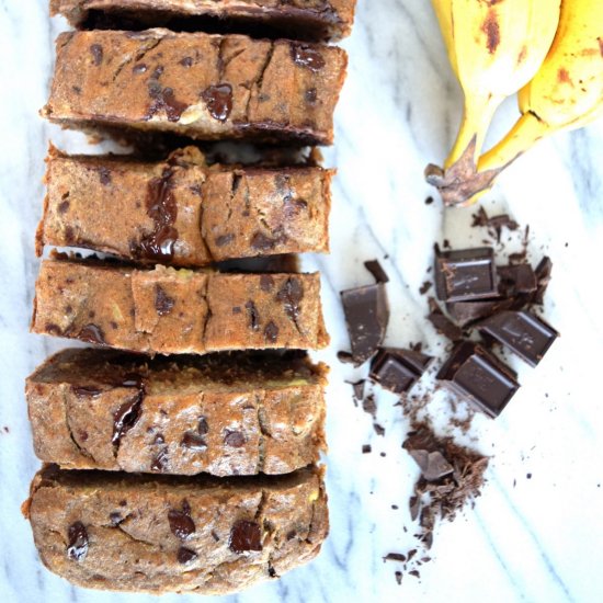 Vegan Chocolate Chunk Banana Bread