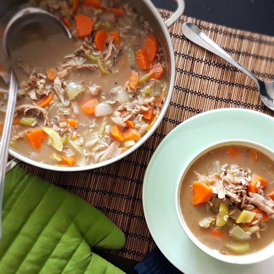 Leftover Turkey and Wild Rice Soup