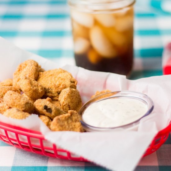 Sweet and Spicy Fried Pickles