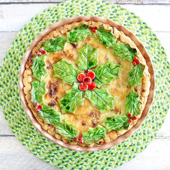 Coconut Banana Custard Holly Pie