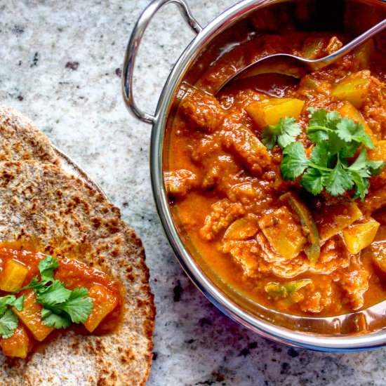 Marrow Zucchini Tikka Masala Curry