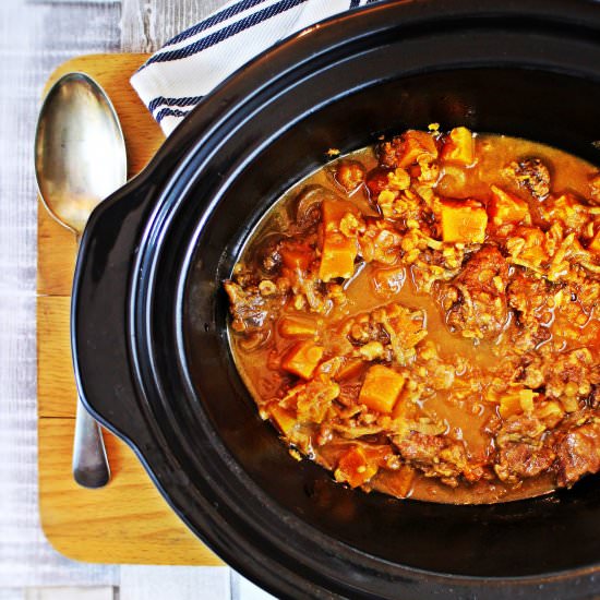 Slow Cooked Beef & Butternut Squash