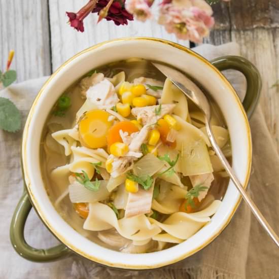 Leftover Turkey Noodle Soup