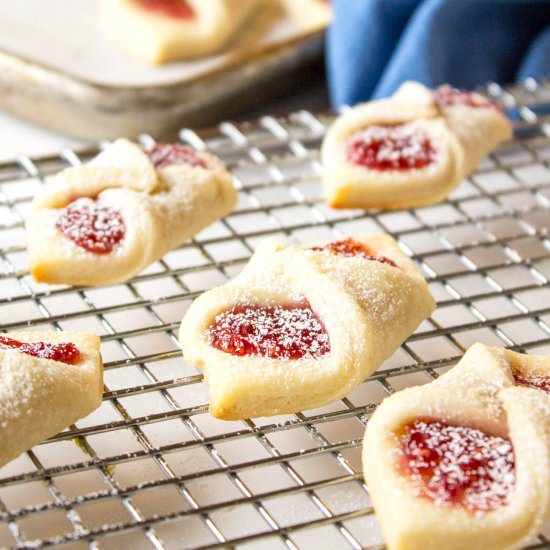 Raspberry Bow Tie Cookies