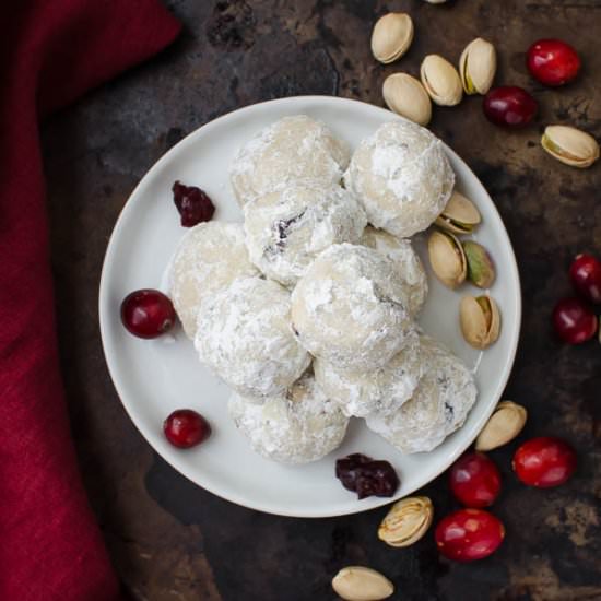 Cranberry Pistachio Tea Cookies