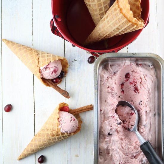 Holiday Cranberry Spice Ice Cream