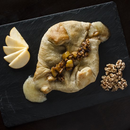 Apple Walnut Baked Brie