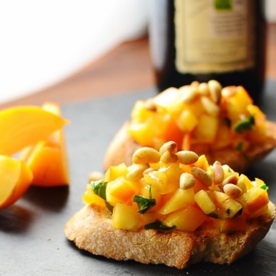 Persimmon Bruschetta