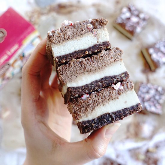 Vegan Candy Cane Cacao Bars