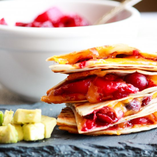 Cranberry Cheddar Quesadilla