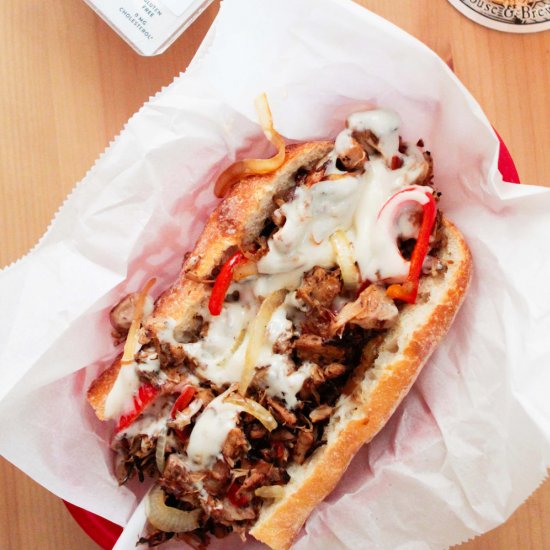 Jackfruit Philly Cheesesteaks