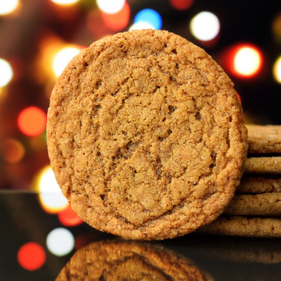 Vegan Ginger Molasses Cookies