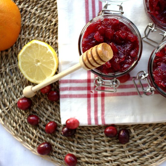 Cranberry Sauce – No Refined Sugar