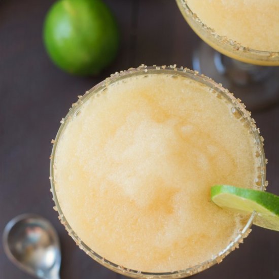 Peach Margarita with Ginger Sugar