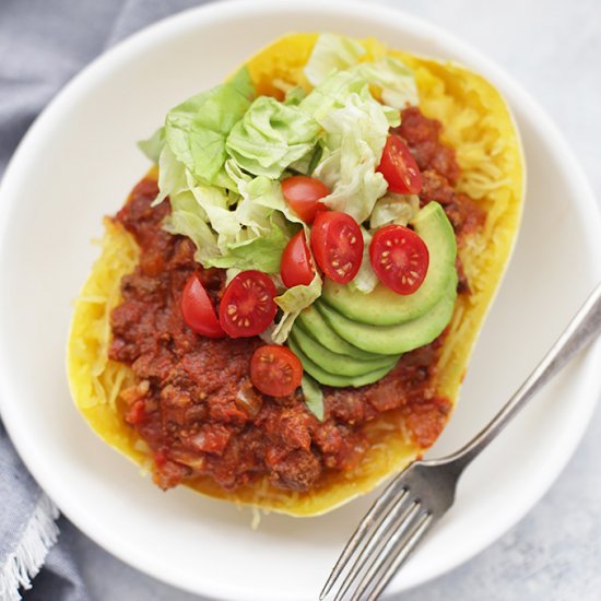 chili stuffed squash