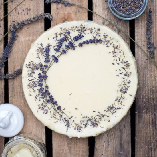 Lavender cheesecake