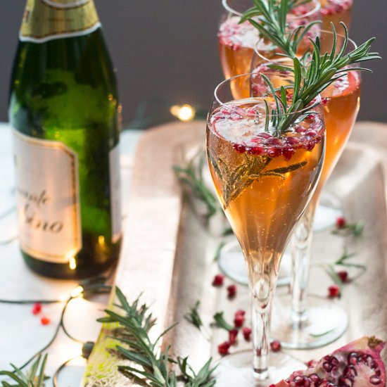 Champagne Pomegranate Spritzers