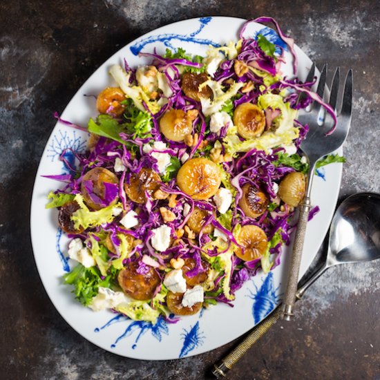 Red Cabbage Cipollini Onion Salad