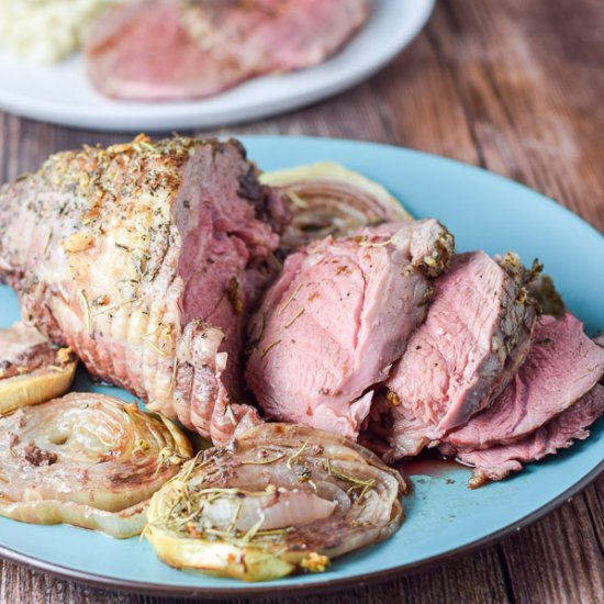 Roasted Boneless Leg of Lamb