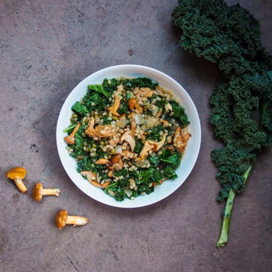 Chanterelle Barley Risotto