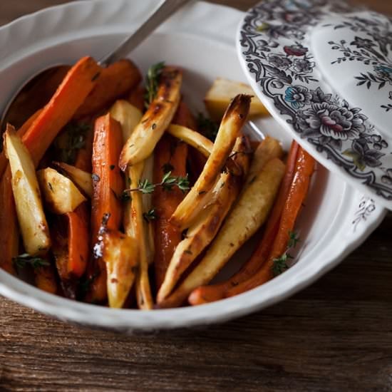 Maple roasted carrots & parsnips