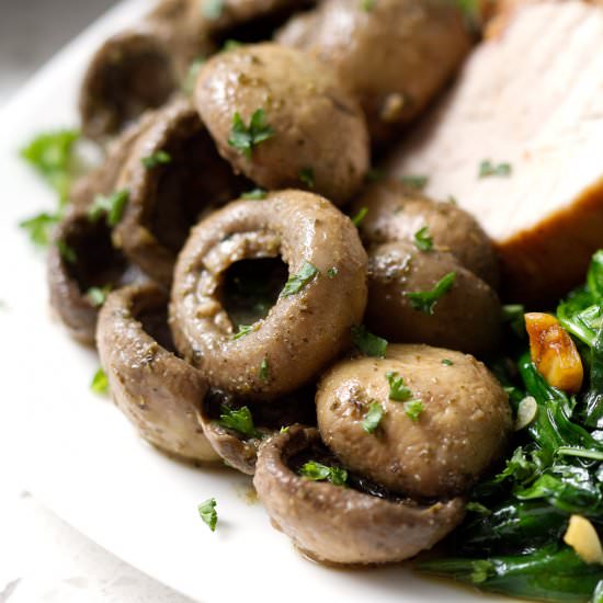 Wine Braised Mushrooms