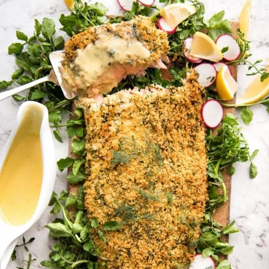 BAKED PARMESAN CRUSTED SALMON