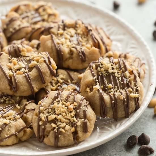 Peanut Butter Turtle Cookies