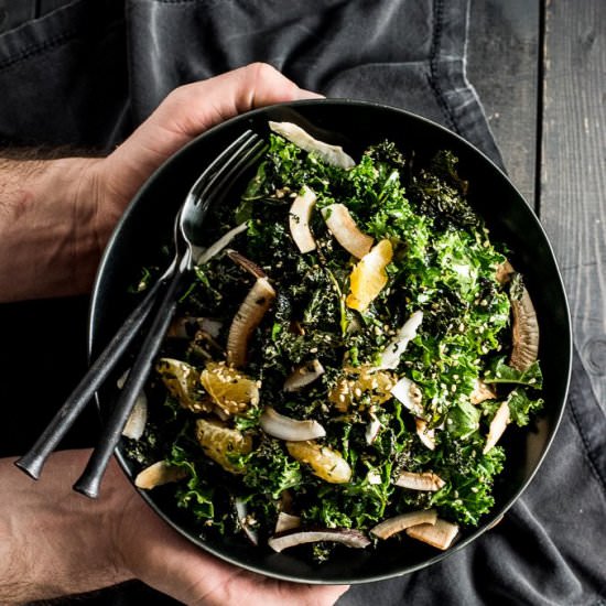 Sesame Coconut Kale Salad