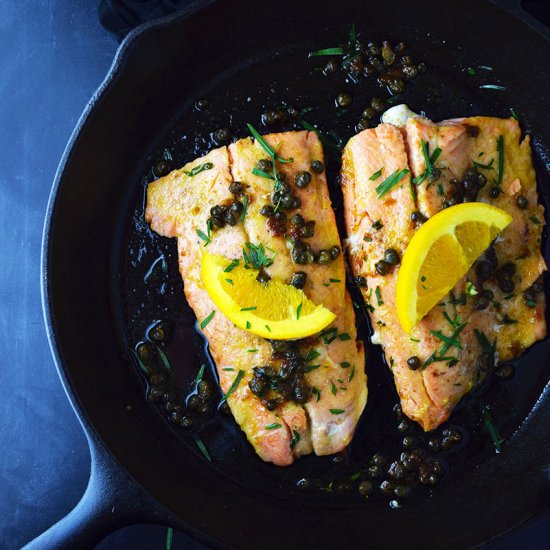 Trout with Capers, Orange & Butter