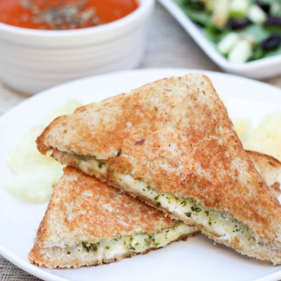 Grilled Goat Cheese Pesto Sandwich