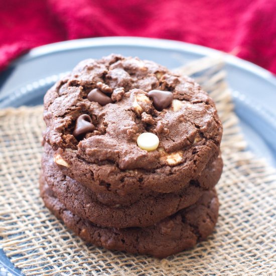 Double Chocolate Crunch Cookies