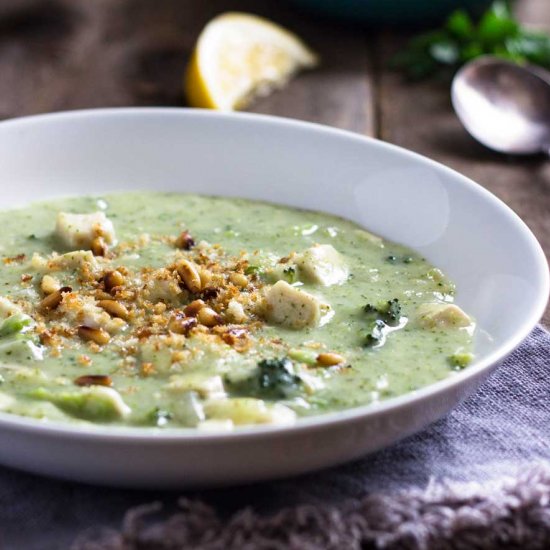 Cream of Broccoli Soup with Chicken