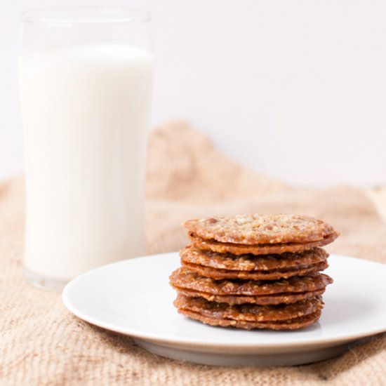 Milk Chocolate Florentine Cookies