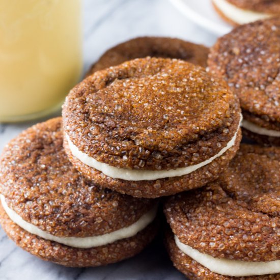 Ginger Molasses Sandwich Cookies