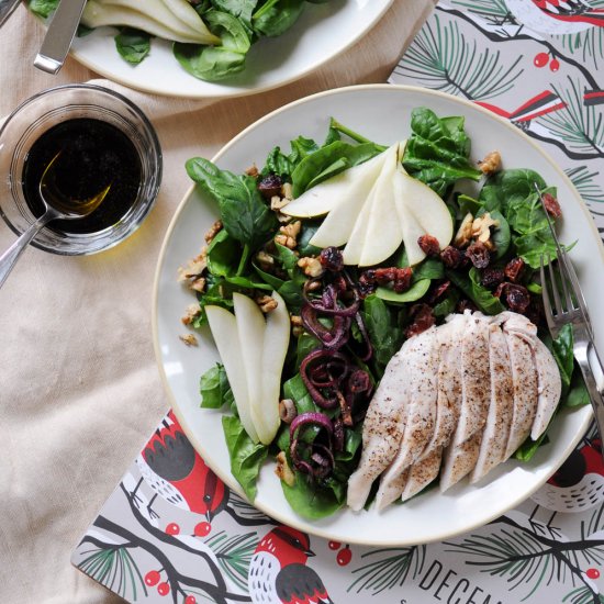 Balsamic Chicken & Pear Winter Salad