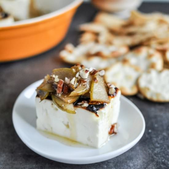 Broiled Feta with Caramelized Pears