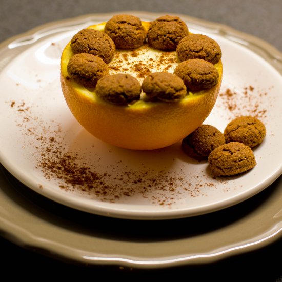 Orange Mousse with Gingerbread