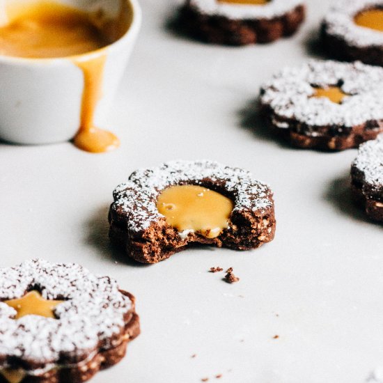 Chocolate Linzer Cookies