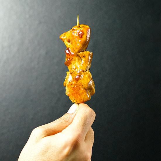 Sweet Bourbon Chicken Skewers