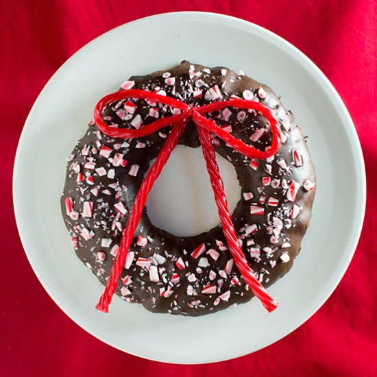 Peppermint BlackBean Brownie Wreath