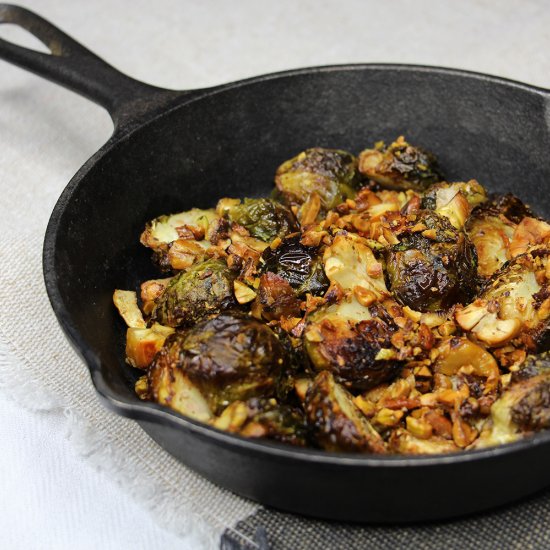 Roast Brussel Sprouts with Chestnut