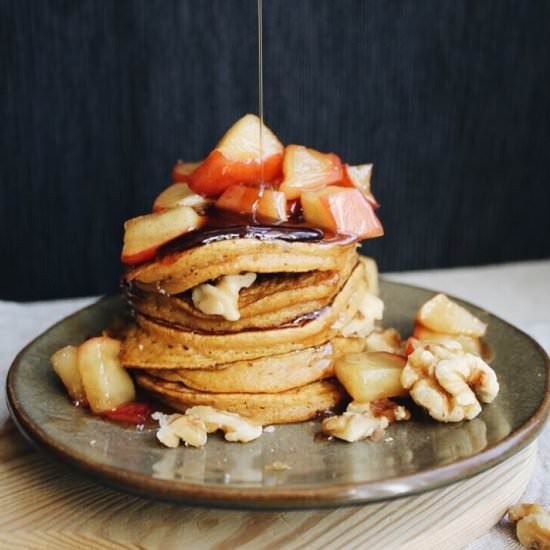 Apple Cinnamon Topped Pancakes